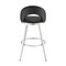 Armen Living Lottech Swivel Counter Stool in Brushed Stainless Steel and Black Faux Leather 840254335356 - alternate 10